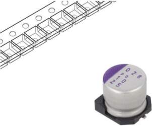 PANASONIC Capacitor: polymer; 10uF; 25VDC; SMD