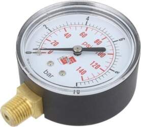 PNEUMAT Manometer; 0÷10bar; bottom connection; Thread: