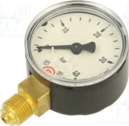 PNEUMAT Manometer; 0÷40bar; bottom connection; Thread: