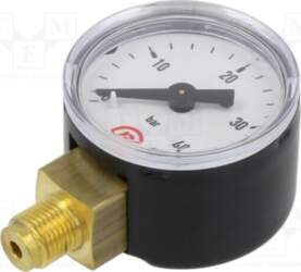 PNEUMAT Manometer; 0÷40bar; bottom connection; Thread: