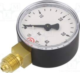 PNEUMAT Manometer; 0÷40bar; bottom connection; Thread: