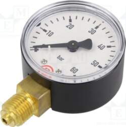 PNEUMAT Manometer; 0÷60bar; bottom connection; Thread: