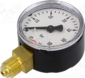 PNEUMAT Manometer; 0÷60bar; bottom connection; Thread: