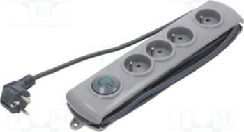 QOLTEC Plug socket strip: protective; Sockets:
