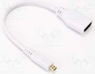 RASPBERRY PI Connection cable; white; 235mm