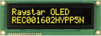 RAYSTAR OPTRONICS Display: OLED; alphanumeric; 16x2
