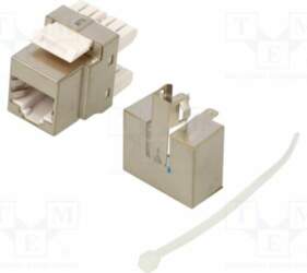 RJ45 module; Keystone; RJ45 socket; silver