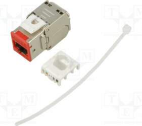 RJ45 module; Keystone; RJ45 socket; silver