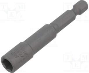 Screwdriver bit; 6-angles socket; 1/4"; HEX