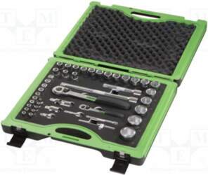 Socket-set; 6-angles,socket spanner; Chrom-vanadium steel
