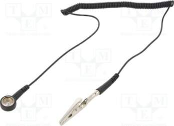STATICTEC Connection cable; ESD,coiled; black