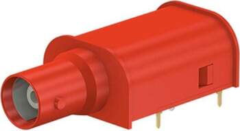 STAUBLI Adapter BNC; socket; red; soldered