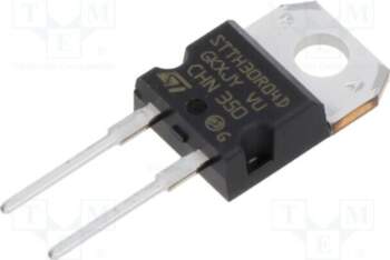 STMICROELECTRONICS Diode: rectifying; THT; 400V; 30A
