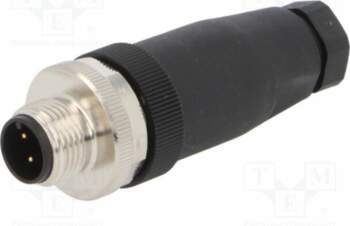 TE CONNECTIVITY Connector: M12; plug; PIN: