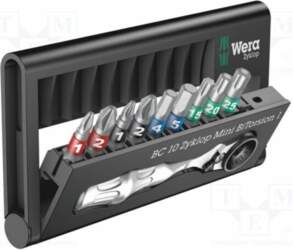 Tools set: screwdriver bits; plastic box