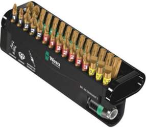 Tools set: screwdriver bits; plastic box