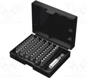 Tools set: screwdriver bits; plastic box