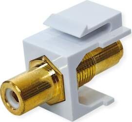 Value RCA Keystone Coupler, Plastic, white