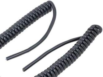 Wire: coiled; H05BQ-F; 3G0.75mm2; unshielded