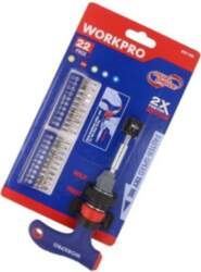 WORKPRO Screwdriver: universal-set; 1/4"; Socket size: