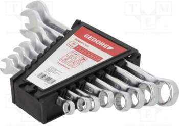 Wrench: combination spanner-set; double-sided; Plating: chromium