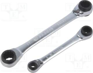 Wrench: ring-set; rattle; double-sided,with switch