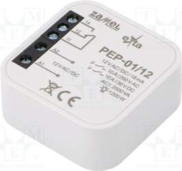 ZAMEL Relay; flush mount; 12VAC; 12VDC