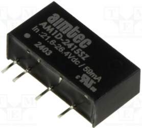 AIMTEC Converter: DC/DC; 1W; Uin: 24VDC