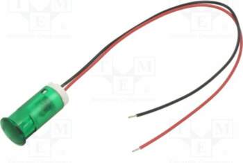 APEM Indicator: LED; flat; green; Ø12mm