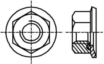 BOSSARD Nut; with flange; hexagonal; M4