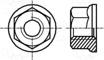 BOSSARD Nut; with flange; hexagonal; M4
