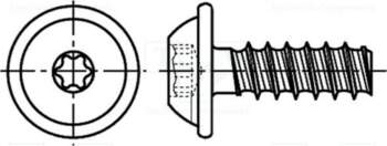 BOSSARD Screw; for plastic; 3x14; Head: