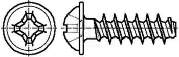 BOSSARD Screw; for plastic; 3x8; Head: