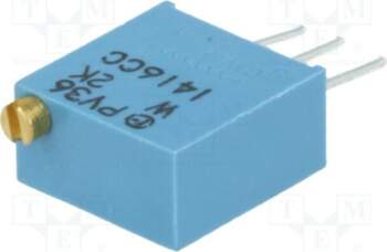 BOURNS Potentiometer: mounting; 2kΩ; multiturn; vertical