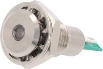 BULGIN Indicator: LED; flat; green; 12VDC