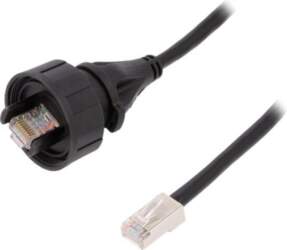 BULGIN Patch cord; RJ45 plug,both
