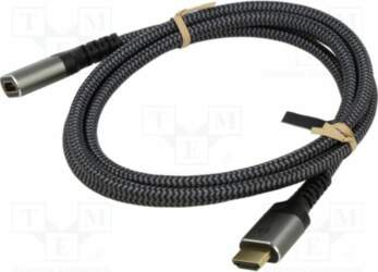 Cable; HDMI socket,HDMI plug; textile