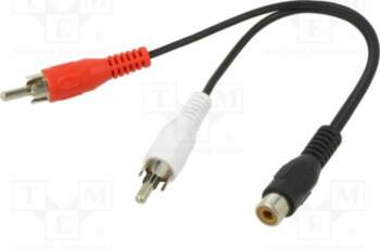 Cable; RCA socket,RCA plug x2