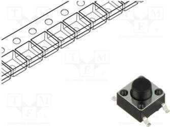 CONNFLY Microswitch TACT; SPST; Pos: 2
