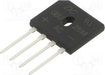 DC COMPONENTS Bridge rectifier: single-phase; Urmax: