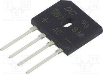 DC COMPONENTS Bridge rectifier: single-phase; Urmax: