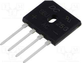 DC COMPONENTS Bridge rectifier: single-phase; Urmax: