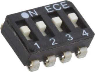 ECE Switch: DIP-SWITCH; Poles number: 4