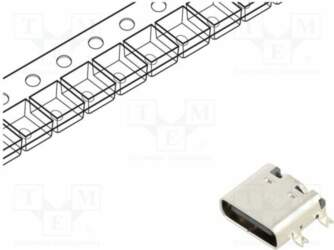 GCT Connector: USB C; socket; SMT