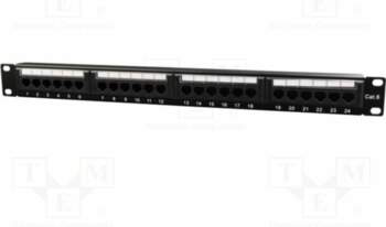 GEMBIRD Patch panel; Cablexpert; RACK; black