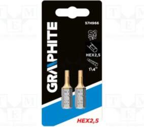 GRAPHITE Screwdriver bit; hex key; HEX