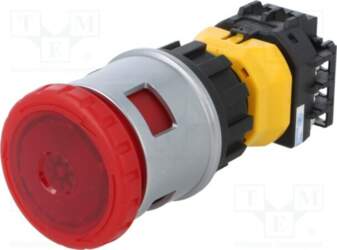 IDEC Switch: emergency stop; 30mm; Stabl