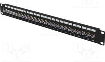 LANBERG Patch panel; RACK; black; F