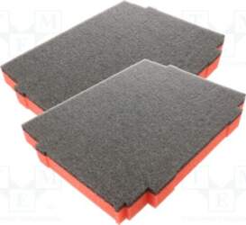LeanFoam Foam insert; graphite-red; 386x286x40mm; 2pcs