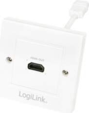 LOGILINK Wall socket; white; HDMI socket